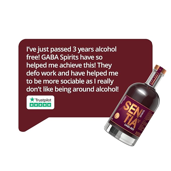 Sentia Gaba Red Botanical Non Alcoholic Spirit Award Winning Vegan Gluten Free and GM Free Zero Proof Natural Plant Taste Bittersweet Spiced Berries taste Up to 20 Drinks 16.9 fl oz (500ml)