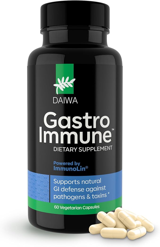Daiwa GastroImmune - Gut Health and Immunity Supplement - Non-GMO Protein-Based Formula for Digestive Wellness – 60 Capsules