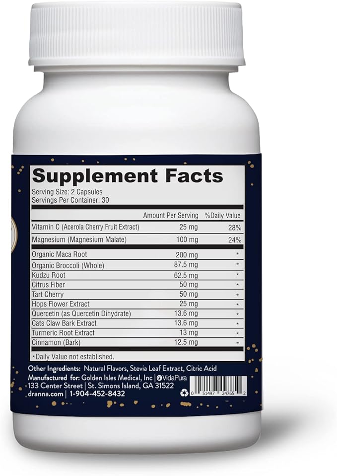 VIDAPURA Nite-Zzz Sleep Support by Dr. Anna Cabeca – Melatonin-Free Herbal Formula with Magnesium &amp L-Theanine – Supports Relaxation &amp Restful Sleep – 60 Capsules