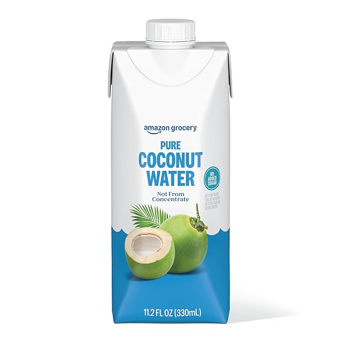 Amazon Grocery Pure Coconut Water No Added Sugar 11.2 Fl Oz 24 Ct