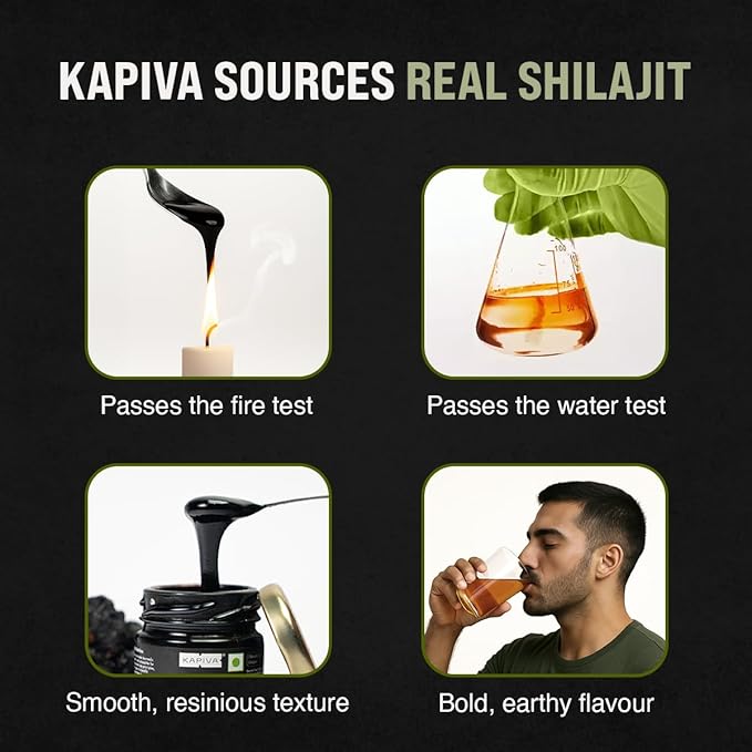 Kapiva 100% Authentic Himalayan Shilajit Resin (30gmx2) High Potency for Men &amp Women | 80+ Trace Minerals Upto 70% Fulvic Acid | Authentic | Natural Energy &amp Immune Support
