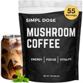 SIMPL DOSE Everyday Mushroom Coffee (55 Servings) | Focus and Energy | Instant Coffee with Lion’s Mane Chaga Cordyceps Reishi &amp More