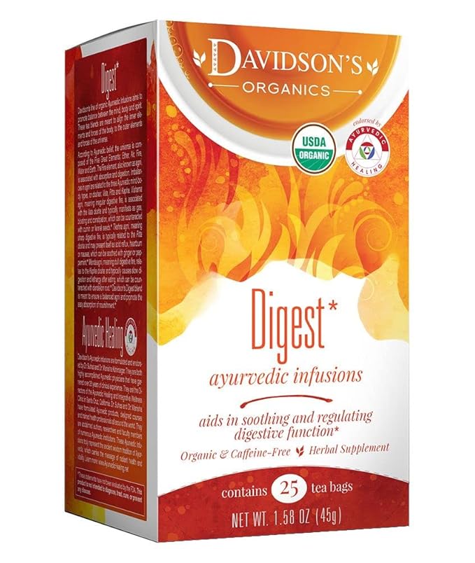 Davidson's Organics Ayurvedic Infusions Digest 25-count Tea Bags Pack of 6