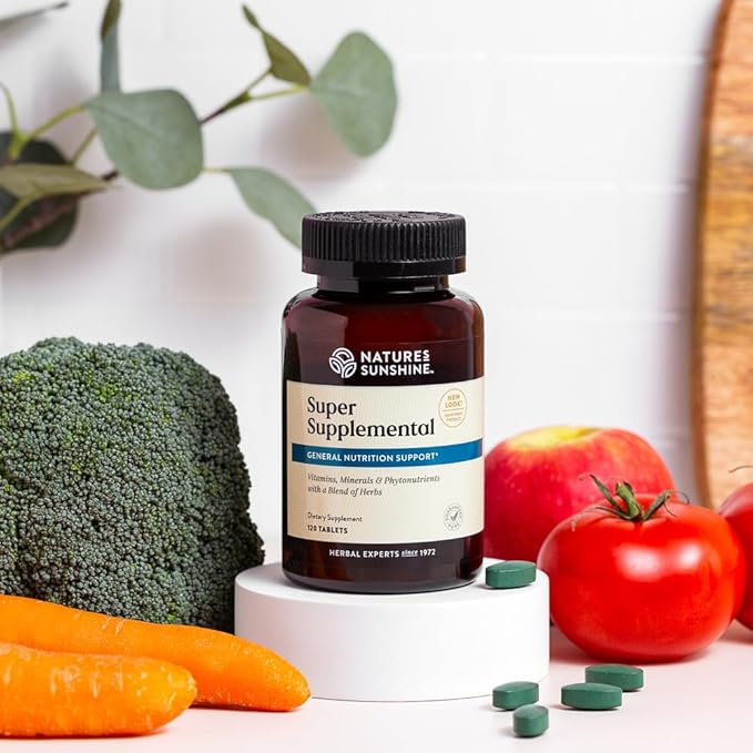 Nature's Sunshine Super Supplemental: Complete Multivitamin with Minerals Antioxidants &amp More for Nutritional Gaps Overall Health Immune &amp Energy Support. 120 Tabs