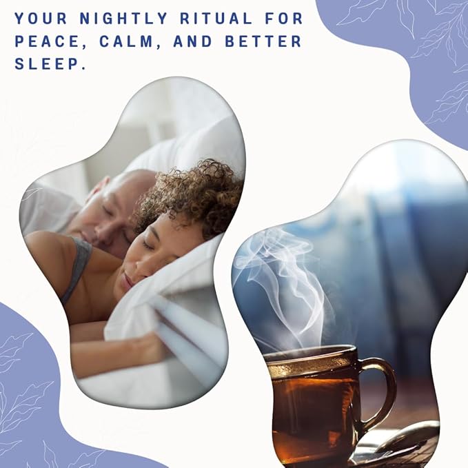 Sleep Easy Herbal Tea 3 oz – Chamomile Lavender Lemon Balm Valerian Root &amp Passion Flower – Natural Sleep Support for a Calm Restful Night’s Rest. Caffeine-Free. (includes: 35 empty unbleached