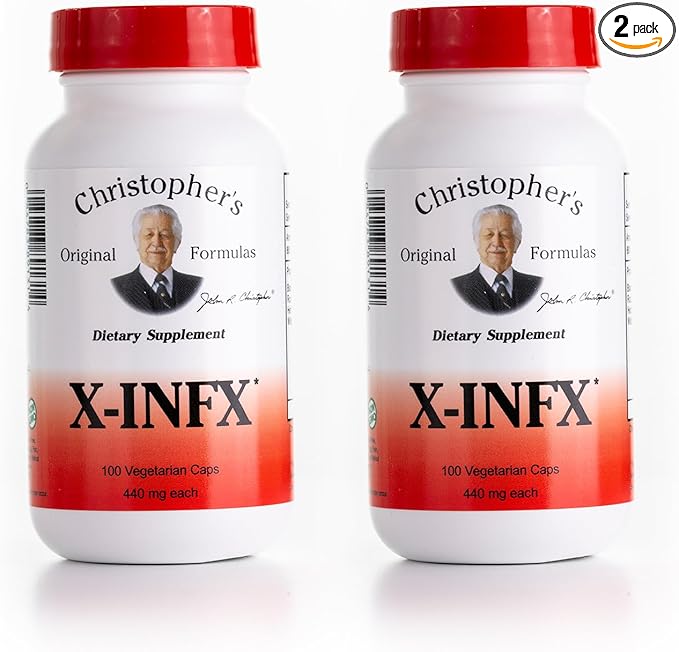 Christopher's Original Formulas X-INFX Formula Natural Immune Support 2 Pack 100 Caps Each