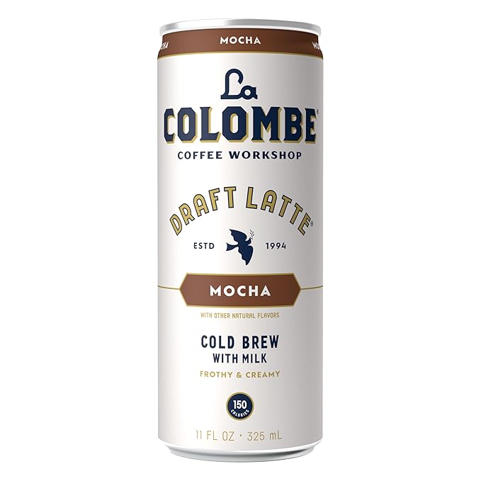 La Colombe Coffee Mocha Draft Latte 11 fl oz Cans (Pack of 12) Coffeehouse Quality Cold Brew Specialty Grade Coffee Beans Ready-to-Drink On-the-Go