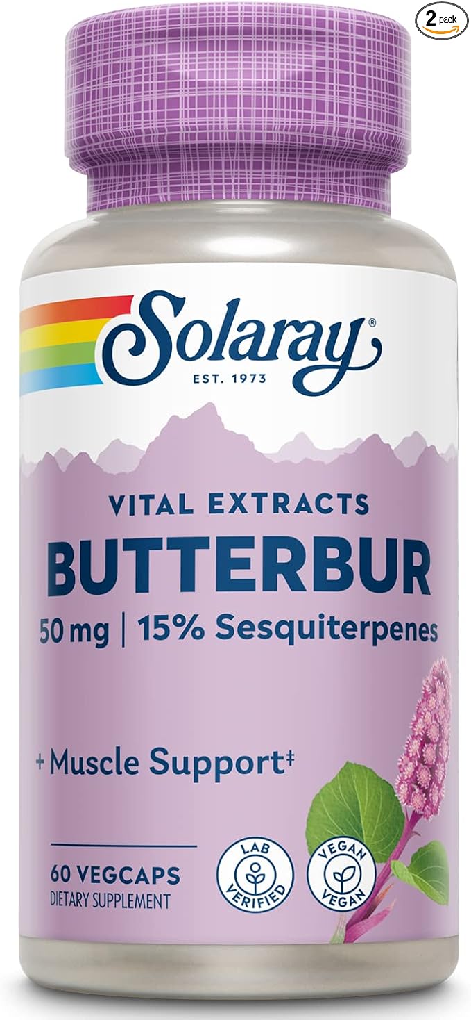 Solaray Butterbur Extract 50 mg 60 Veg caps (Pack of 2)