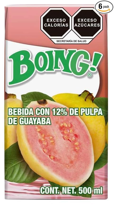 Jugo Boing Guayaba | Guava Authentic Mexican Juice 500 ml Pack of 6