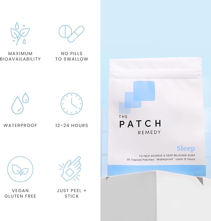 The Patch Remedy Sleep | Valerian Passionflower Hops Magnesium Glycinate | 30 Patches