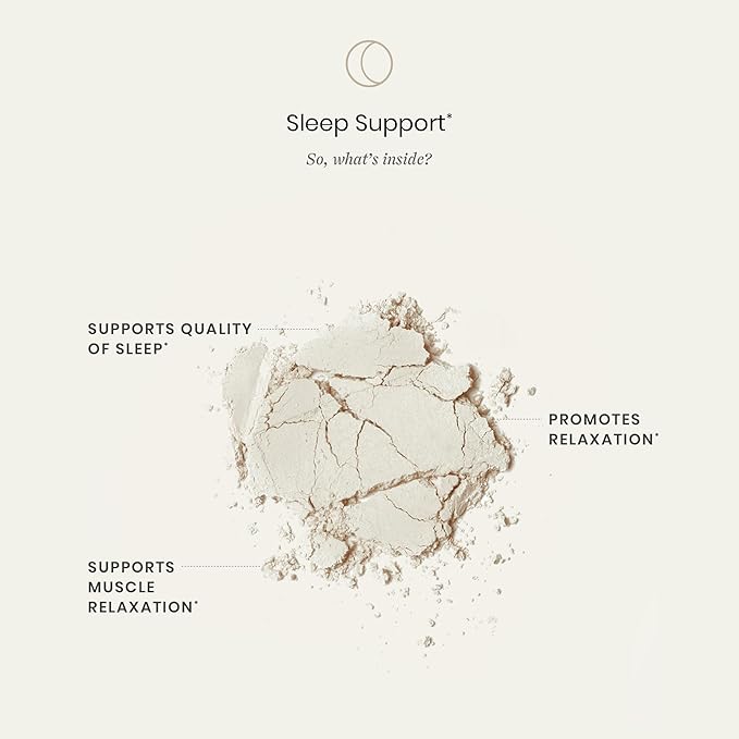 Perelel Sleep Support Magnesium Powder Blend with Lemon Balm Relaxing Herbal Formula Soy &amp Gluten Free Non GMO Honey Lemon Flavor 2.43 Oz