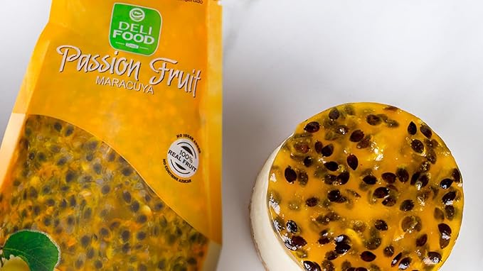 Passion Fruit pulp 100% Fruit No added sugar Maracuya real fruit for drinks juices cocktails desserts sauces and nutrient rich smoothies Pack of 2 Total 32oz