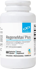 XYMOGEN RegeneMax Plus - Advanced Collagen Supplements with Biotin &amp Clinically Tested ch-OSA - Supports Skin Hair Nails &amp Bone Health - Collagen for Women &amp Men (60 Capsules)