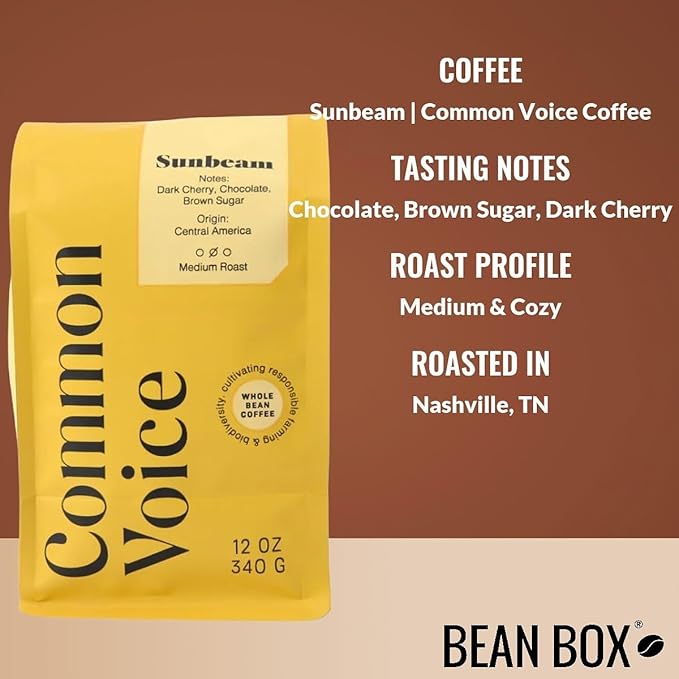 Sunbeam Common Voice Coffee - Roasted by 8th &amp Roast Coffee Co. - Whole Bean Coffee - 2 Pound Bag