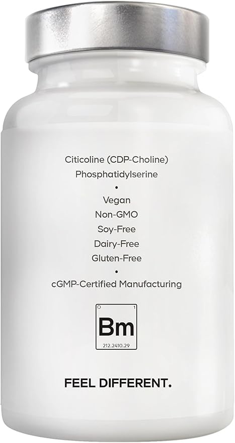 Amen Brain Memory Supplement- Bacopa Lion’s Mane Alpha-GPC Citicoline Phosphatidylserine Rhodiola Ginkgo BioPerine Huperzine A - NSF Certified Cognition &amp Mind Vitamins Non-GMO - 60 Capsu