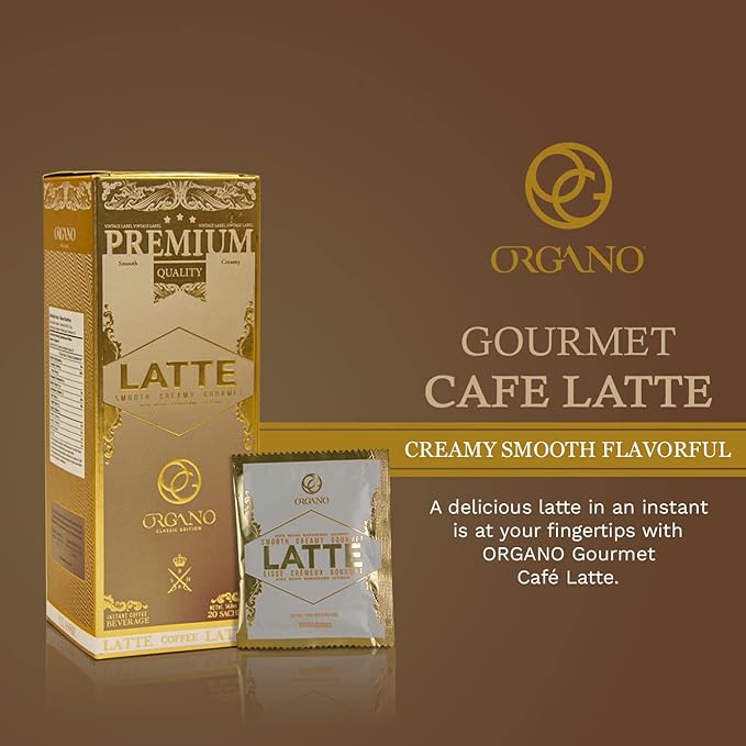 3 Boxes ORGANO Gourmet Cafe Latte100% Certified Ganoderma Lucidum (60 Sachets)