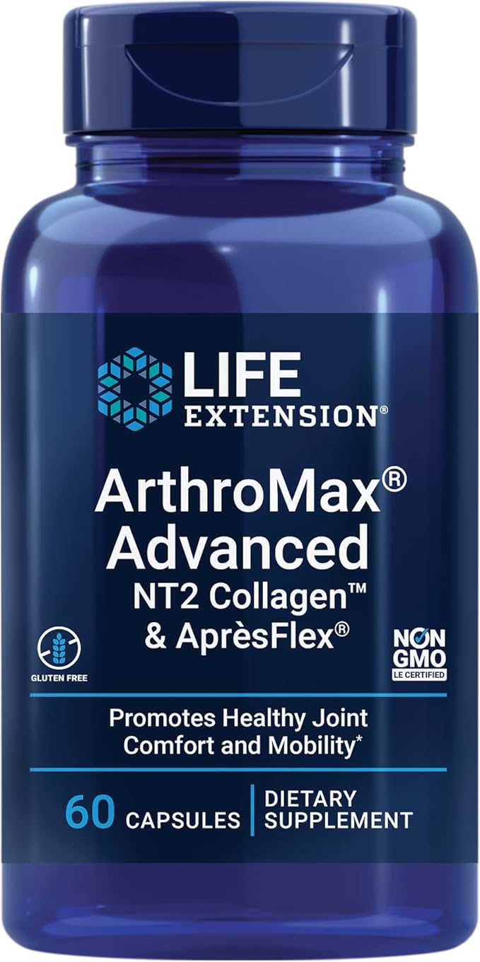 Life Extension ArthroMax Advanced Joint Health Supplement with Collagen Glucosamine &amp Curcumin Elite Turmeric 60 Capsules &amp 30 Softgels