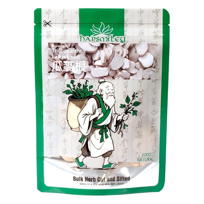 Hapsmiley Trichosanthes kirilowii root (Mongolian Snakegourd Root/Tian Hua Fen/栝楼根/Gua Lou Gen)–100g (3.5 oz) Dried Roots–Pure Natural Herbal Plant