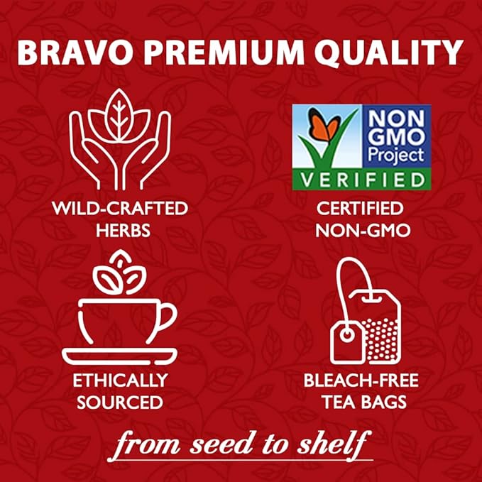 Bravo Tea Absolute Turmeric Herbal Tea Caffeine Free 20 Tea Bags 6 Count