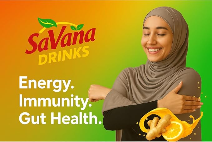 SaVana DrinKs Ginger Juice 12 oz (15‑Pack) — Natural Ginger Wellness Drink with Pineapple &amp Lemon for Immunity Energy &amp Gut Support
