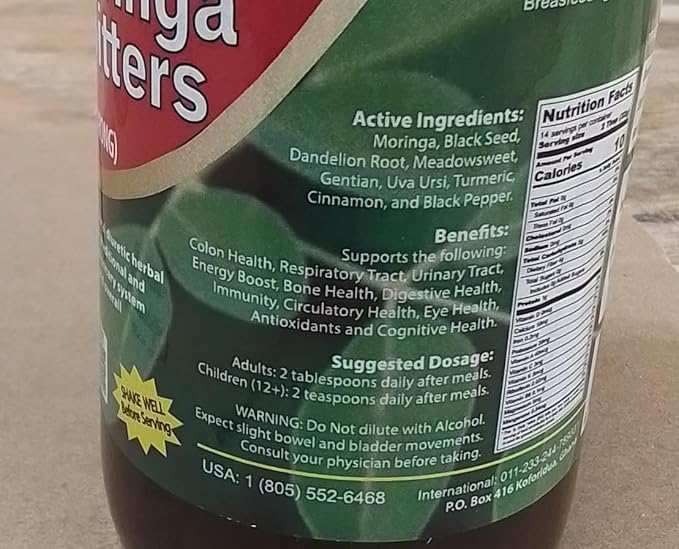 Amenazel Organic Moringa Bitters 16 fl oz