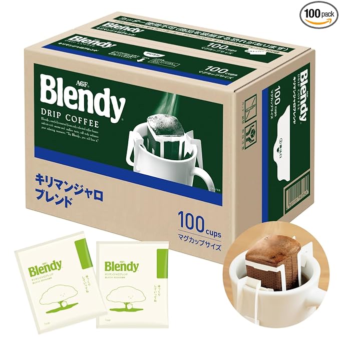 AGF Blendy Regular Coffee drip Pack Kilimanjaro Blend 100 Bags