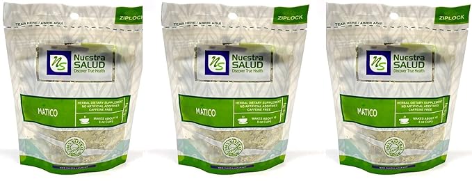 Matico Tea Herbal - Hierba Matico Value Pack (90g) Piper aduncum Herb 100% Natural Caffeine Free Tea