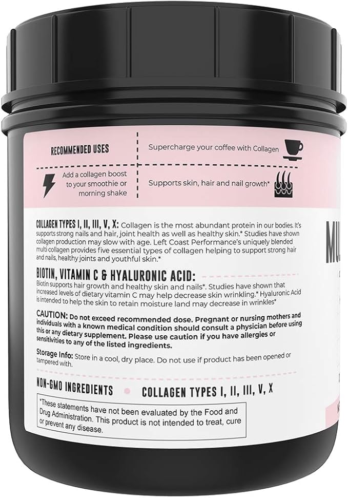 Left Coast Performance 2lb Pure Bone Broth and 1lb Multi Collagen Powder