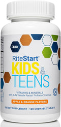 4Life RiteStart Kids and Teens- Apple Orange Flavors 22 Essential Vitamins Minerals Immune System and Brain Support Ages 2+ - 120 Chewable Tablets