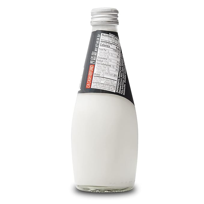 Parrot Coconut Water with Pulp 11.5 fl oz and Coconut Milk Drink Original with Pulp 290ml（Total Pack of 24）