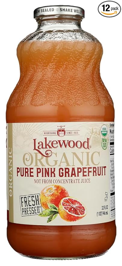 Organic Pink Grapefruit Juice (Pack of 12)