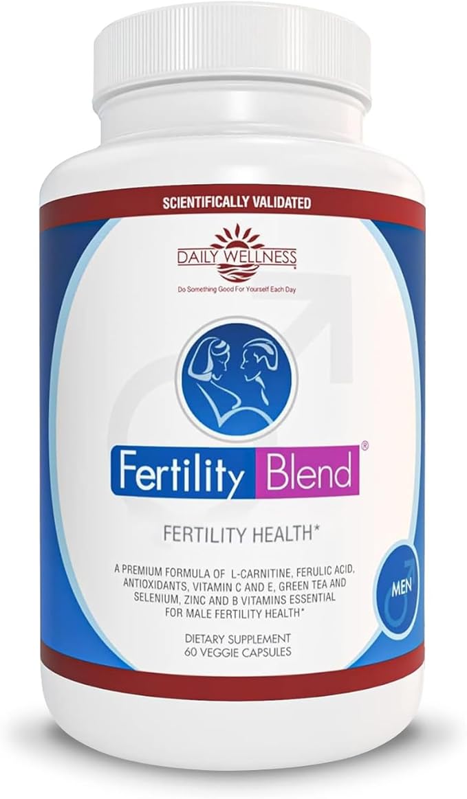 Daily Wellness for Men - Male Fertility Supplements Vitamin Blend Pills - Male Count Pre-Conception for Him - Fertility Supplements for Men - 60 Capsules 1 Pack