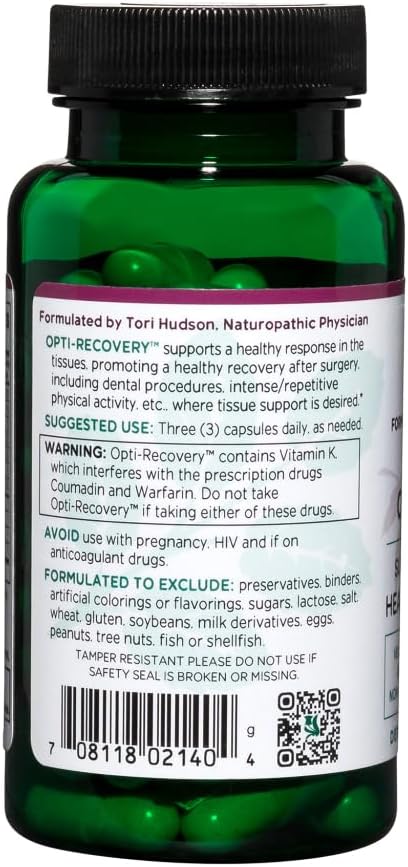 Vitanica Opti-Recovery Pre &amp Post Surgery Support Wound Care BBL Tummy Tuck C Section &amp Postpartum Vitamin Essentials Healing Support Scar Shoulder Hysterectomy Breast &amp Lipo Veg