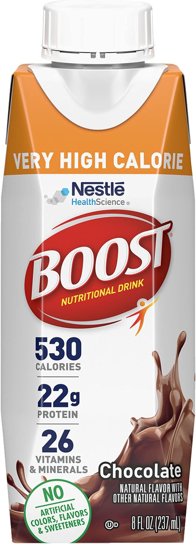Boost Very High Calorie Strawberry Nutritional Drink – 22g Protein &amp Very High Calorie Chocolate Nutritional Drink – 22g Protein 530 Nutrient Rich Calories 8 Fl Oz (Pack of 24)
