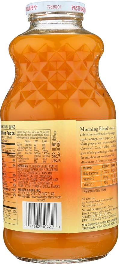 Knudsen Juice Simply Nutritious Morning Blend 32 fl.oz (Pack of 12)