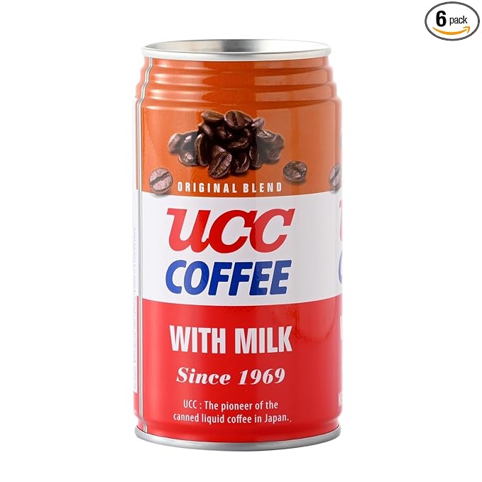 UCC Original Blend Coffee With Milk Ready To Drink Coffee Imported from Japan 11.3 oz (Pack of 6)