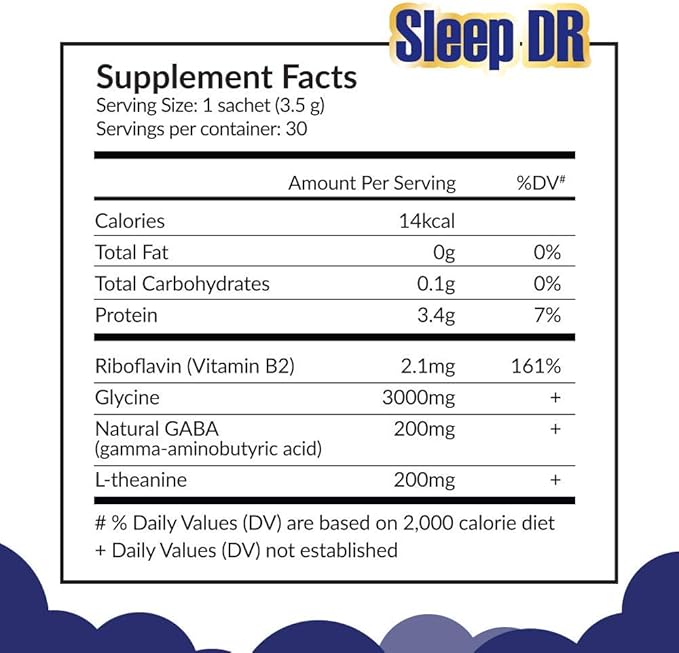 LABO Nutrition Sleep DR (Deep Rejuvenation) with Natural GABA L-theanine Glycine – Melatonin-Free Nutritional Sleep Aid