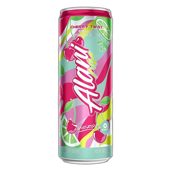 New Alani Energy Drinks Blue Slush Orange Kiss Cherry Twist New Flavors Variety Pack Sugar-Free Low-Calorie 200mg Caffeine Energy Boost Drinks 12 fl oz (Pack of 6)