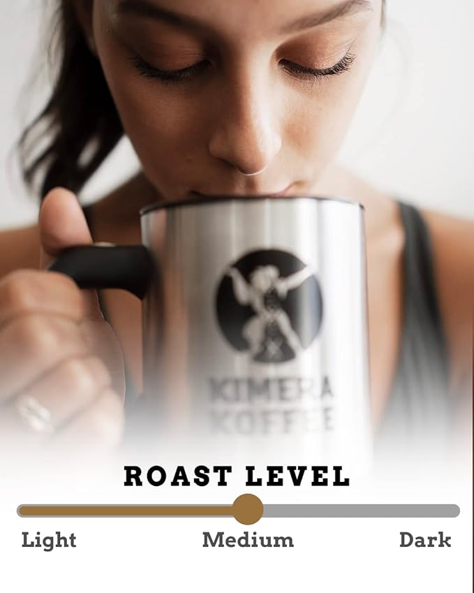 Kimera Koffee Organic Ground Coffee Original Blend Medium Roast infused with Taurine Alpha GPC DMAE and L-theanine