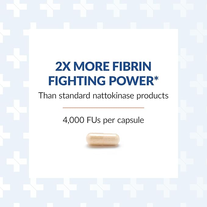 Arthur Andrew Medical Nattovena Pure Nattokinase Supplement Double Strength 4000 FUs per Capsule 180