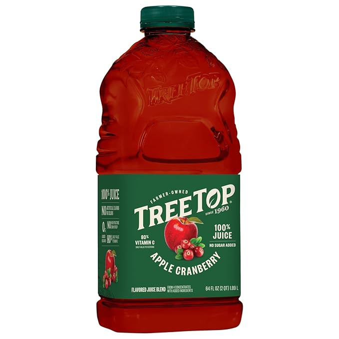 Tree Top Apple Cranberry Juice 64 Fl Oz (Pack of 8)