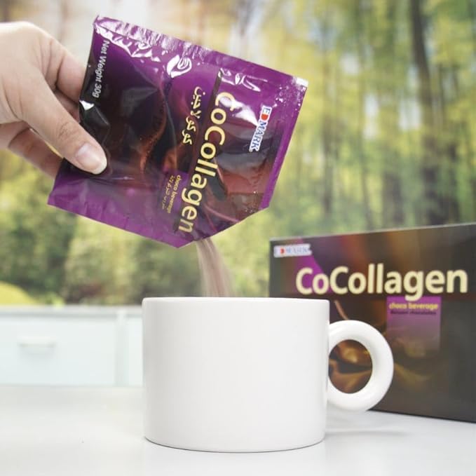 EDMARK COCOLLAGEN Flavored Powder | Marine Collagen w/ Natural Extracts | Supports Skin Elasticity Hydration &amp Radiance | Nutrient-Rich Beverage for Daily Wellness Glow &amp Beauty | 30g x 20 S