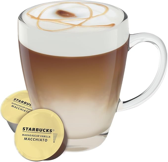 Starbucks Madagascar Vanilla Macchiato Coffee Pods by NESCAFÉ Dolce Gusto (Pack of 6 Total 72 Pods)
