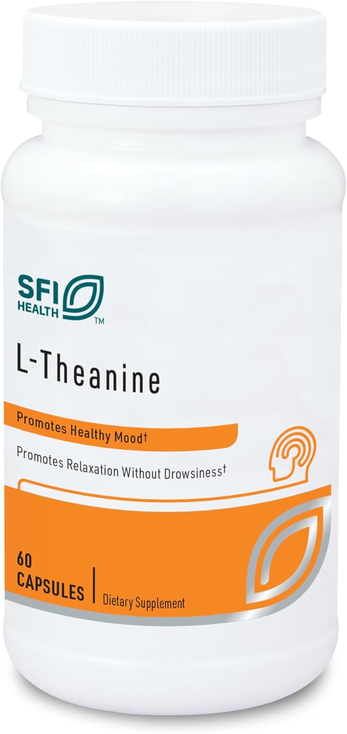Klaire Labs L-Theanine - 100mg Suntheanine to Promote Promote Relaxation (60 Capsules)