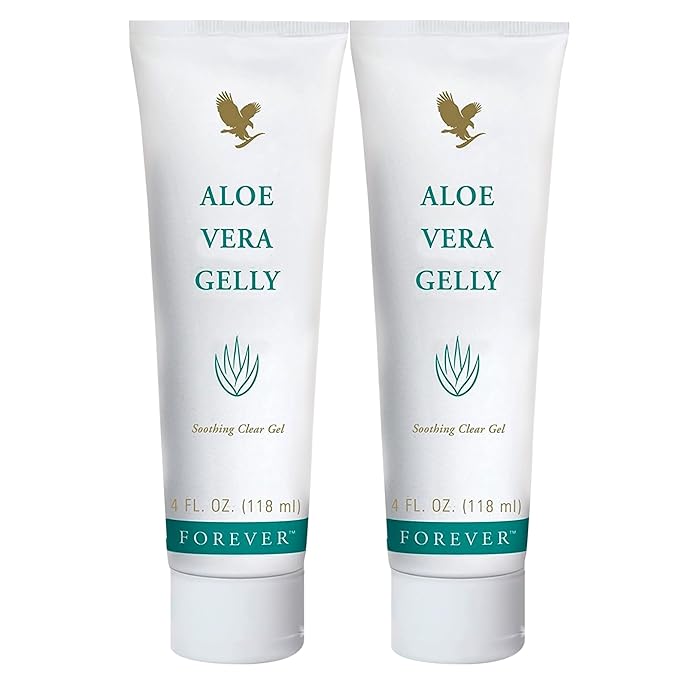 Forever Living - Aloe Vera Gelly - Pure Aloe Gel to Sooth Moisturize and Condition - Vegan and Gluten-Free - 4 fl oz (Pack of 2)