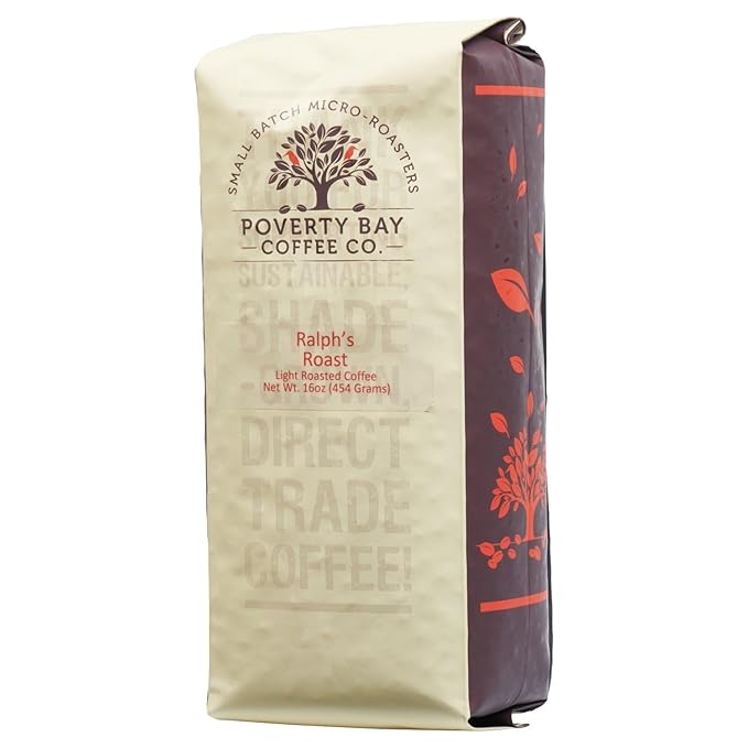 Ralph's Light Roast - Drip Grind Coffee - 2lb Bag Shade Grown Coffee Roasted by Poverty Bay Coffee Co. (Drip Grind 2 lb)