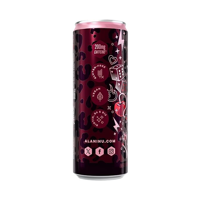 Alani Cherry Bomb Energy Drink Sugar Free Low Calorie Energy Drinks - 12 fl oz Can 6 Pack