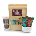 Cusa Tea Instant Coffee Variety Packets | Light Medium Dark Vanilla Mocha and Dirty Chai Flavors | Premium Coffee Drink Mix Gifts (30 Single Pack)