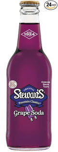 Stewart's Grape Soda 12 fl oz (24 Glass Bottles)