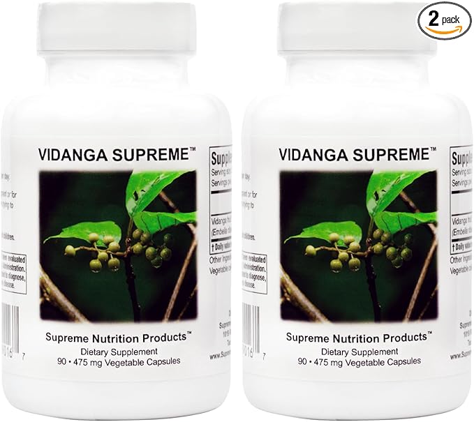 Supreme Nutrition Vidanga Supreme 90 Pure Vidanga Vegetarian Capsules (Pack of 2)
